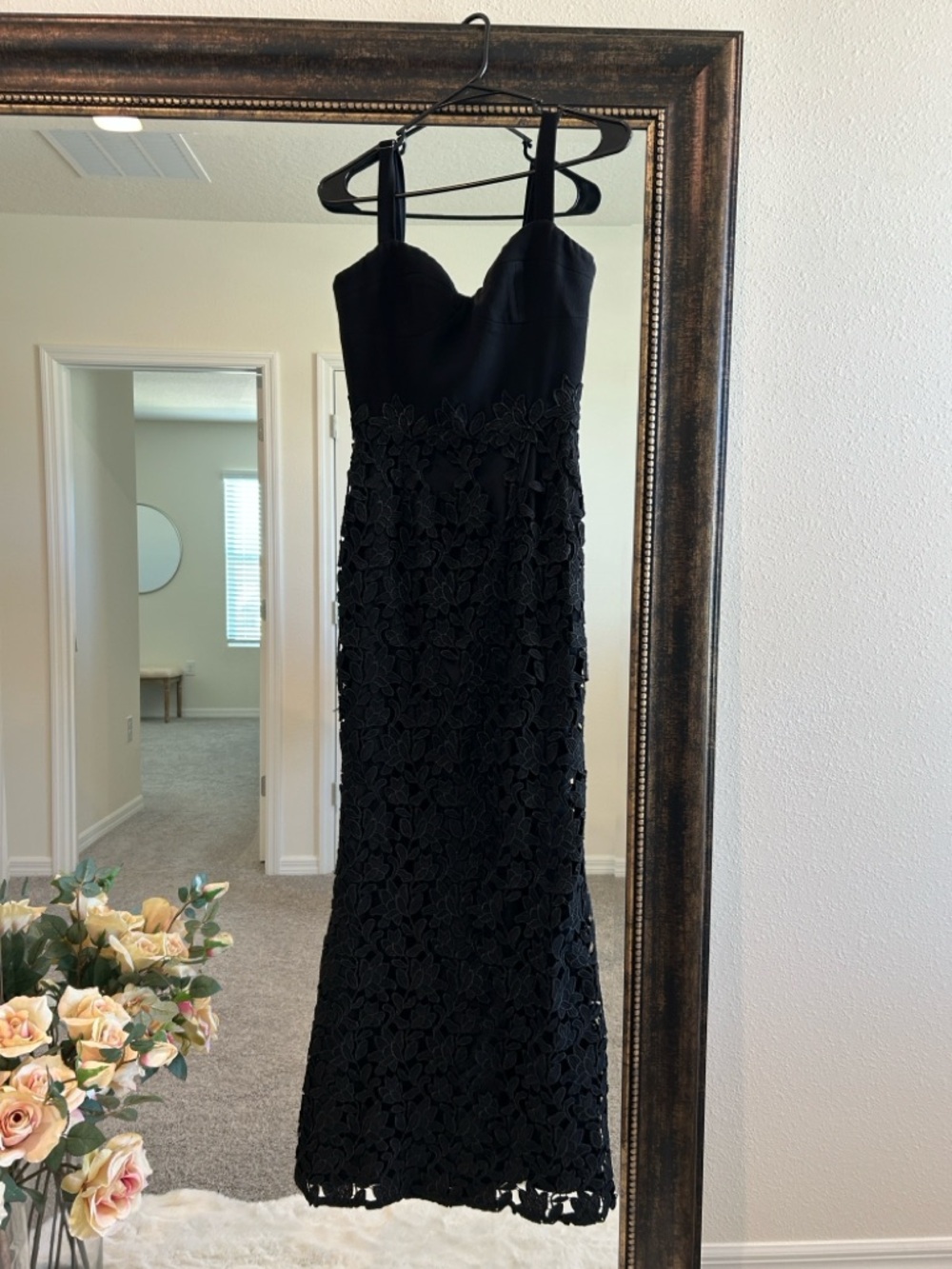 Dress The Population Black Lorena Gown Damaged